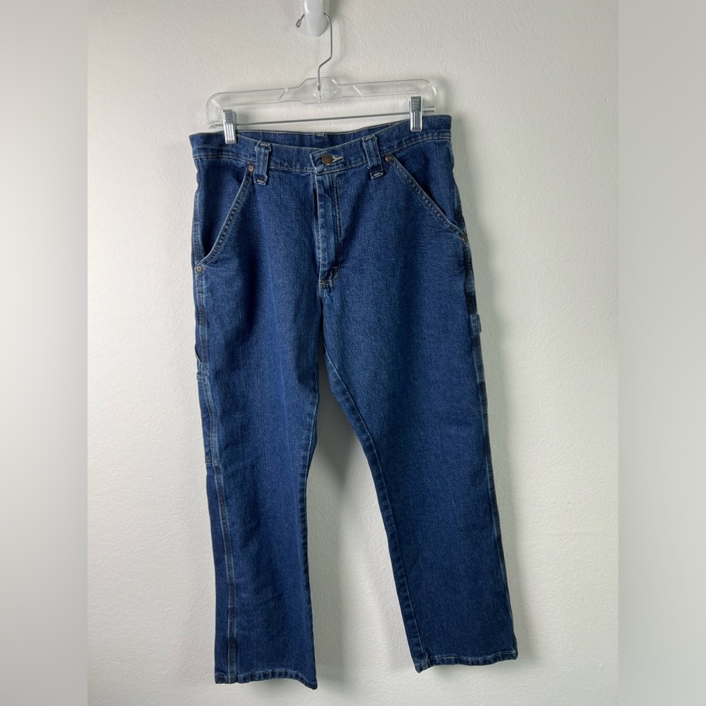 Wrangler Carpenter Utility Straight Leg Blue Jeans 32 x 30